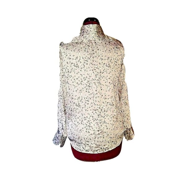 Banana Republic Dillon Shirt Women Print Long Sleeve Pleated Size XXS Fl… - Picture 3 of 6